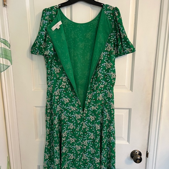 LOFT Green Flower Midi Dress - Picture 5 of 7